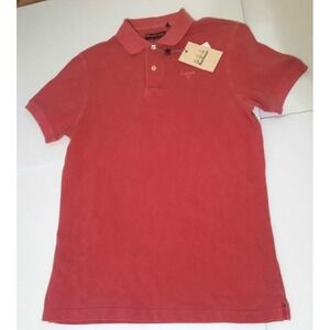 Barbour Mens S Small Short Sleeve Polo Shirt Embroidered Logo Dark Pink New